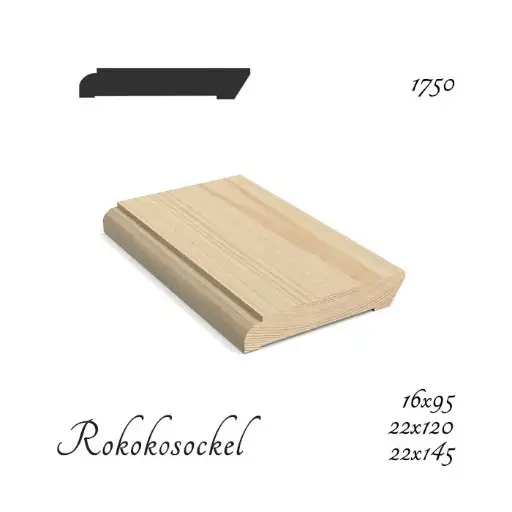 [HK001135] Signatur Rokokosockel™ plint 22x120x4420mm